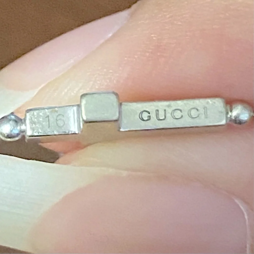 Gucci Ball Chain Cross 750 18K White Gold Bracelet | # 16 - Picture 9 of 14